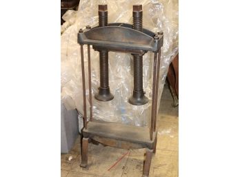 Antique French Wrought Iron Olive Press