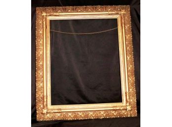 Gorgeous 19th Antique Carved Gilt Frame With Detailed Foliate Design