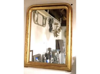 Antique Mirror With Edwardian Gold Leaf Frame