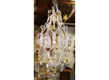Sparkly Crystal Chandelier With Glass Bead Detailing