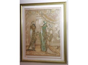 Exquisite Signed & Numbered Lithograph The Royal Wedding In Gilt Wood Frame