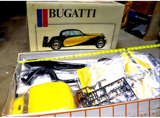 Bugatti Model Car As Pictured, Looks To Have Been Started As Pic. Please See All Pictures Model  Scale.