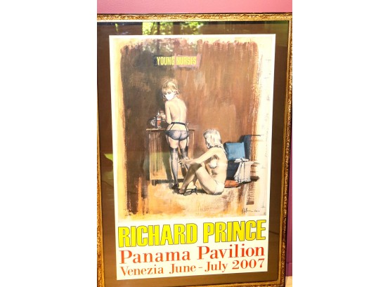 Large Richard Prince Young Nurses Poster Panama Pavilion Venezia June- July 2007 In A Matted Frame