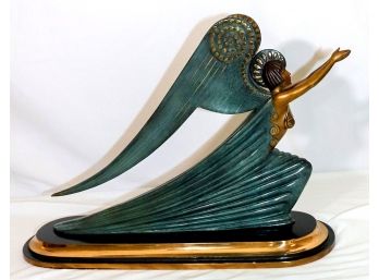 'The Angel' Signed Art Deco Erte Bronze Sculpture Signed & Numbered Fine Art Acquisitions
