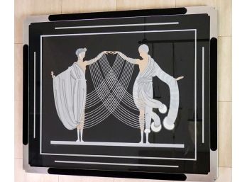 'Marriage Dance' Signed Erte Art Deco Lithograph 35/300 In A Stylish Frame Approx 40 Inches X 32 Inches