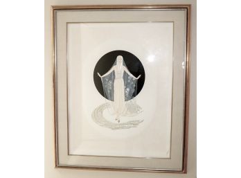 'June Brides_Veil Gown' Signed Erte Art Deco Lithograph 122/300 In A Beautiful Matted Frame