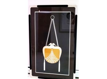 'The Clasp' Signed Erte Art Deco Lithograph 34/300 In A Stylish Silver & Black Tone Frame