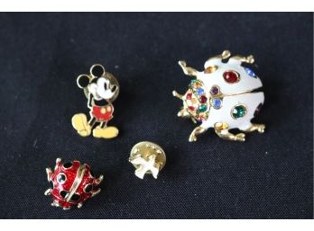 Cute Kids Pins With Mickey Mouse & Ladybug