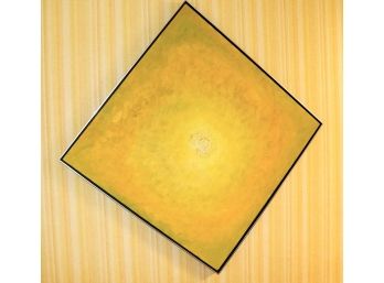 Michael Henry Schreck Yellow Abstract Painting In Original Frame