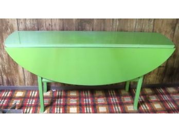 Vintage Green Painted Drop Leaf Dining Table
