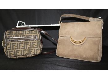 Vintage Fendi Shoulder Bag & Suede Saks 5th Ave. Bag