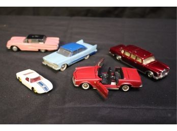 Lot Of 5 Vintage Metal Toy Cars By Dinky, Corgi & Tekno Denmark