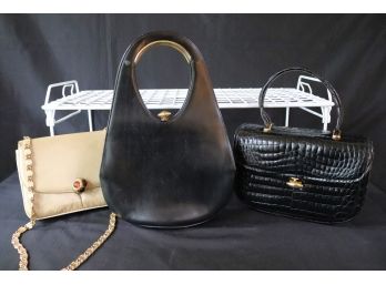 Lot Of 3 Vintage Ladies Handbags With Koret, Dofan & More