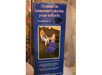 Childrens Folding Camp Chairs 2 Pack In Box