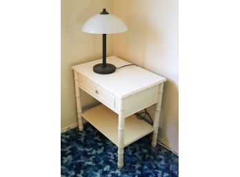 Thomasville Faux Bamboo Teen Style Nightstand With Lamp