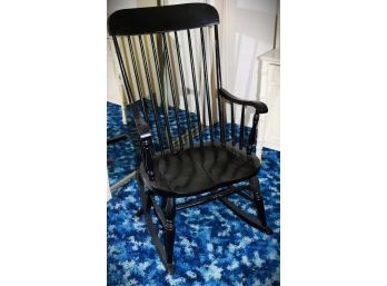 Vintage Dark Wood Rocking Chair