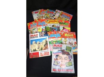 Lot Of 12 Vintage Comic Books With Josie, Jughead & MAD Magazines