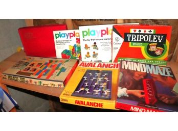 Lot Of Vintage Kids Games With Mind Maze, Tripoley, Miracle Zoo & More