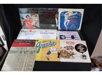 Lot Of 9 Vintage Record Albums With Chorus Line, Grease, Camelot, The Fantasticks & More.