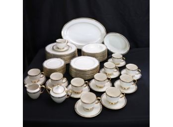 27.Collection Of Lenox McKinley Made In USA Nice Elegant Neutral Pattern Service For 12(Missing 1 Cup