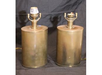Heavy Vintage Brass Table Lamps
