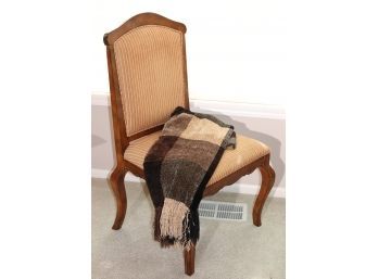 Wood Chair Great For Your Office With Corded Silk Like Fabric/Textured & Jeffery Aronoff Chenille