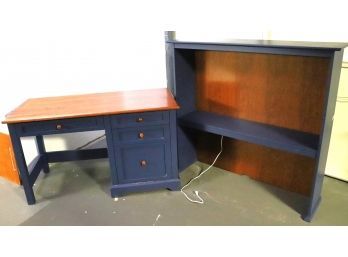 Desk & Hutch Combo, Nice Set Great For A Little Boys Room As Pictured