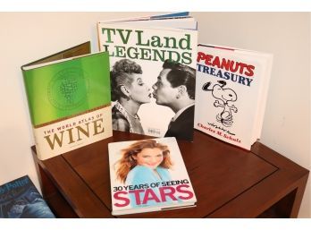 People 30 Years Of Seeing Stars, Peanuts Treasury, The World Atlas Of Wine, Tv Land Legends.