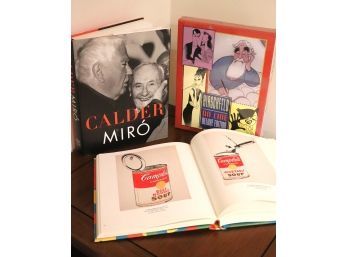 Books Titles Include Calder Miro, Hirschfeld Online Deluxe Edition New Sealed, Andy Warhol A Retrospective