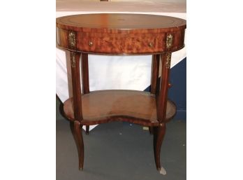 Vintage Maitland Smith Leather Top Side Table