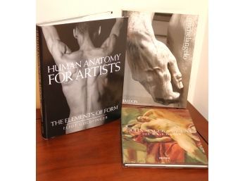Art Books - Michelangelo By Ludwig Goldscheider, John Singer Sargent The Male Nudes, Human Anatomy For Art