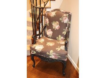 Pearson Chair With Embroidered Style Heavy Textured Tapestry Fabric Petty Point Jacquard Like Fabric Is Fa