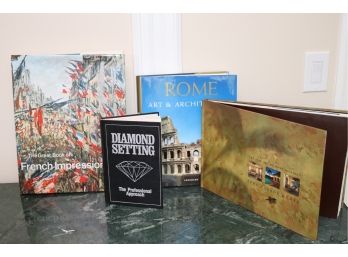 Collection Of Books Titles Rome Art & Architecture, Diamond Settings, French Impressionism & Fine Art Of Home