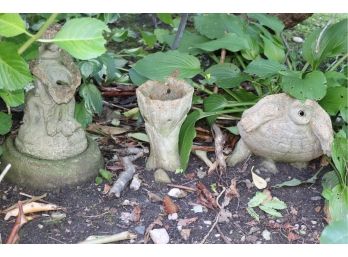 Collection Of Cement Lawn Ornaments