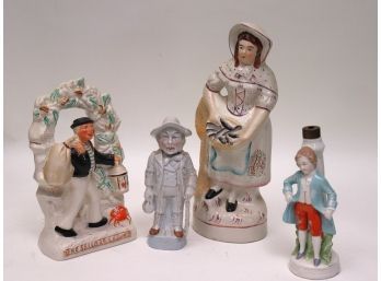 Bisque & Porcelain Figurines Include MHB Germany 13339, Man With A Walking Stick, The Sailors Return, Lady