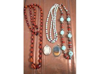 Collection Of Fashionable Beaded Necklaces Include Assorted Sized Pieces As Pictured