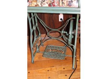 Vintage Cast Metal New House Metal Sewing Table Base, Ready To Be Converted To A Table!