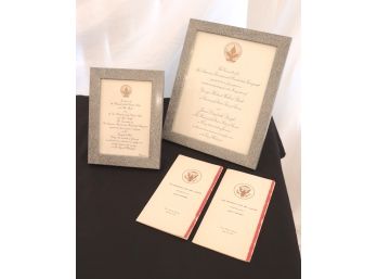 Original Presidential Invitations From Presidents Carter And Bush Sr.