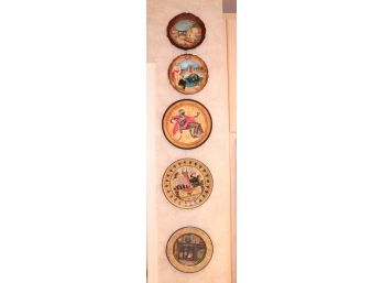 5 Decorative Hanging Wall Plates From Greece And Italy