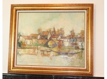 Original Oil Painting ' Country Setting ' By Jean Claude Mayodon With COA Paper