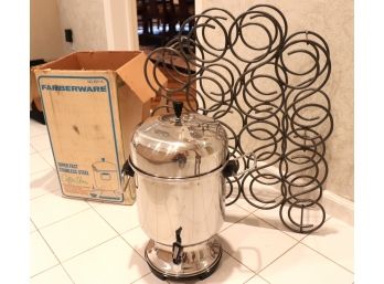 Farberware Coffee Urn And 16 Bottle Wine Rack