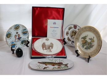 Lot Of Assorted Collectible Plates Includes The American Bald Eagle With Case By Honor America