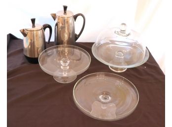 Farberware Electric Kettles (One Is Missing Cord) With Cake Stands