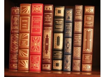 Eight Leather Bound Signed First Edition Books By The Franklin Library
