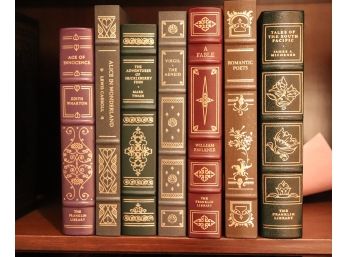 Seven Franklin Library Leather Bound Books