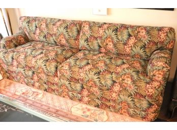 Quality Floral Custom Sofa By Philip Engel