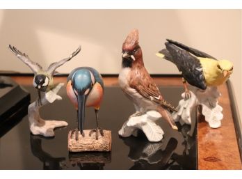 Lot Of 4 Decorative Birds Includes Vintage Birds From Goebel