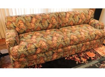 Quality Floral Custom Sofa By Philip Engel