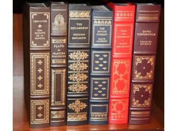 Six Franklin Library Leather Bound Books