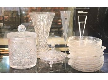 Lot Of Assorted Cut Crystal With Rosenthal Champagne Flute